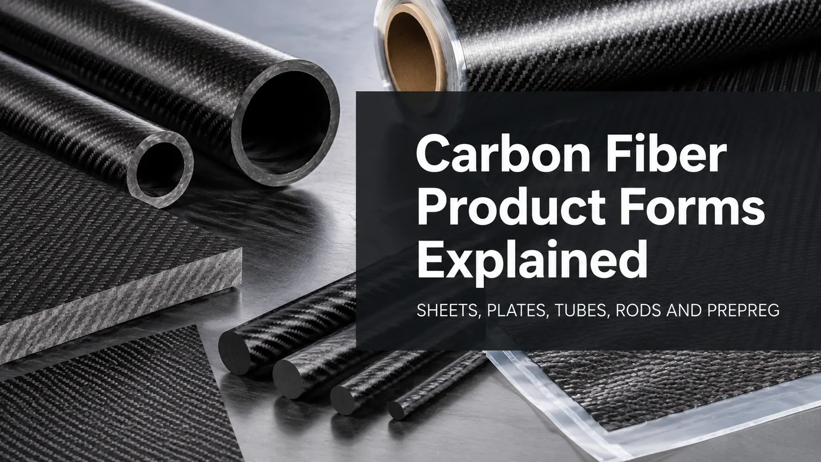 Carbon Fiber Product Forms Explained: Sheets, Plates, Tubes, Rods and Prepreg